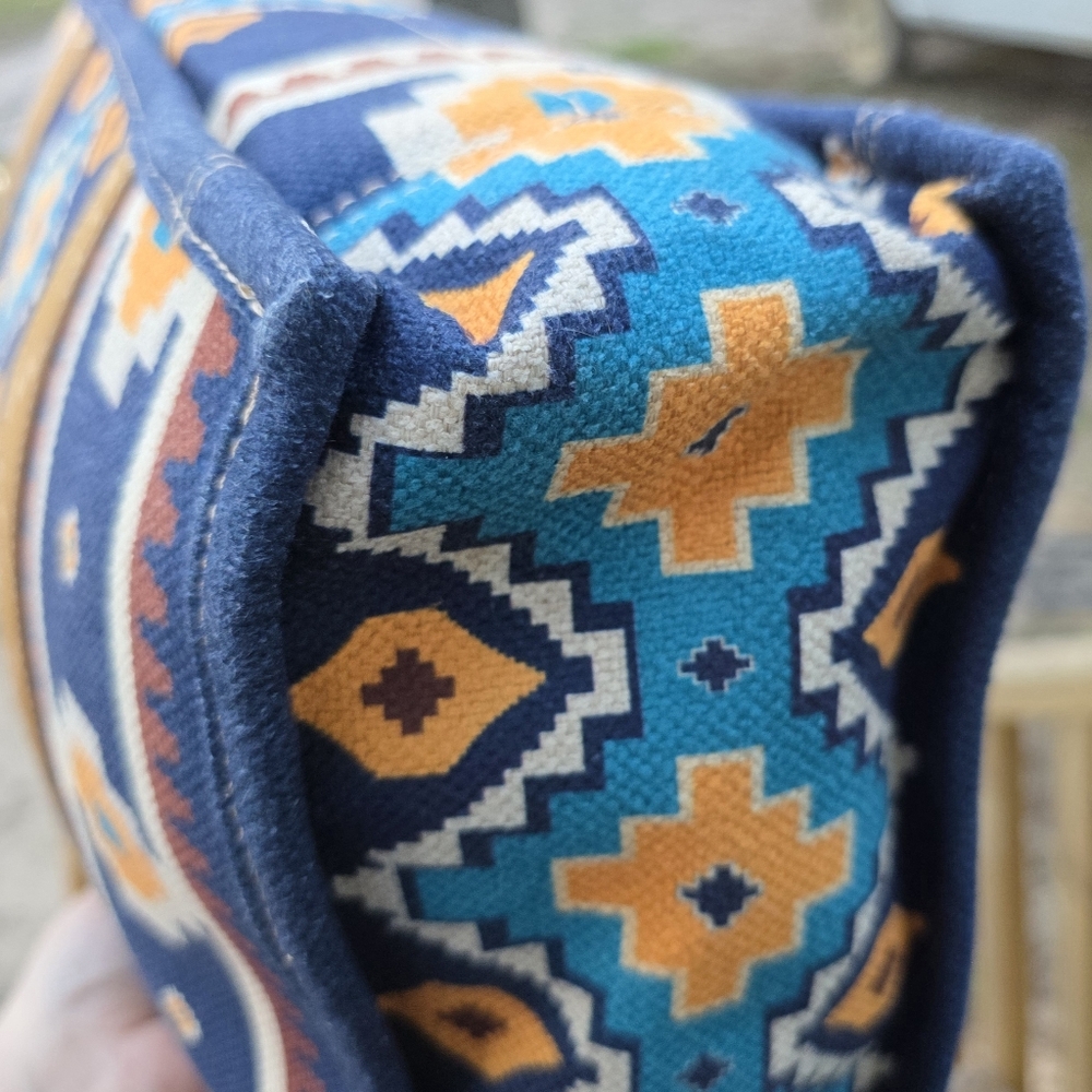 Wrangler Large Tote Purse Handbag Aztec Western Southwestern - Picture 5 of 8